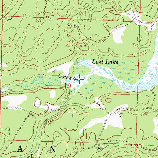 Topographic Map of Shinns Branch, WI