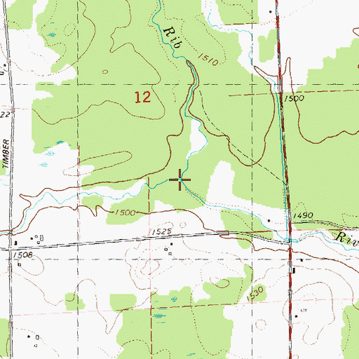 Topographic Map of Silvernagel Creek, WI