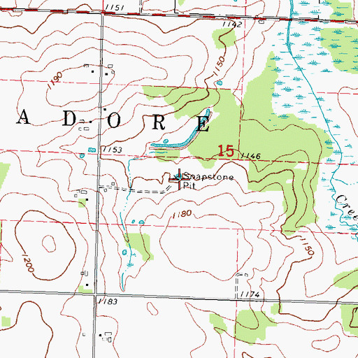Topographic Map of Soapstone Pit, WI