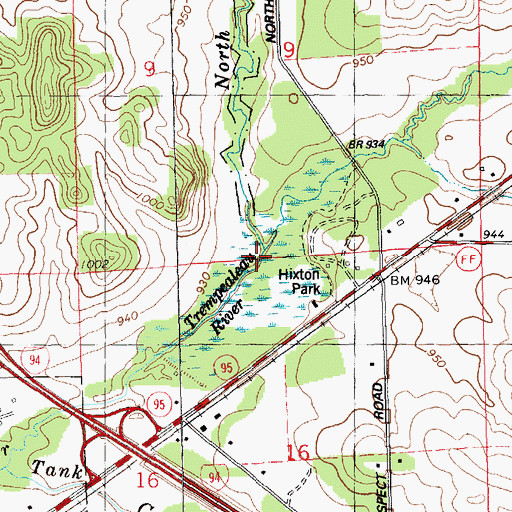 Topographic Map of South Branch Trempealeau River, WI