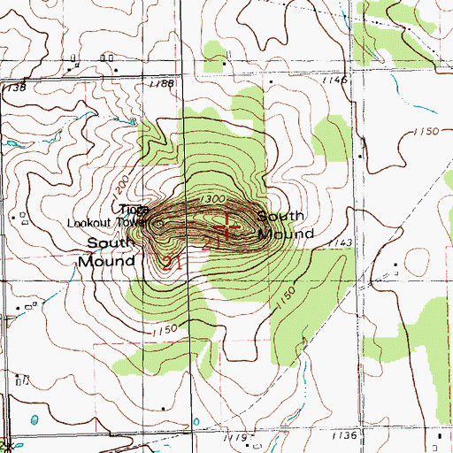 Topographic Map of South Mound, WI