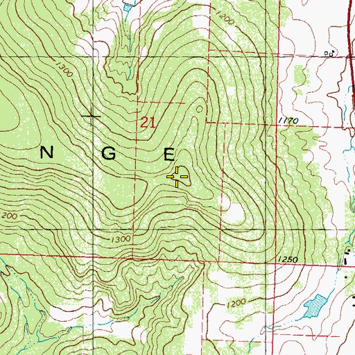 Topographic Map of South Range, WI