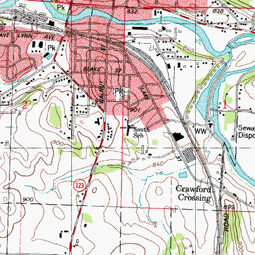 Topographic Map of Al Behrman Elementary School, WI