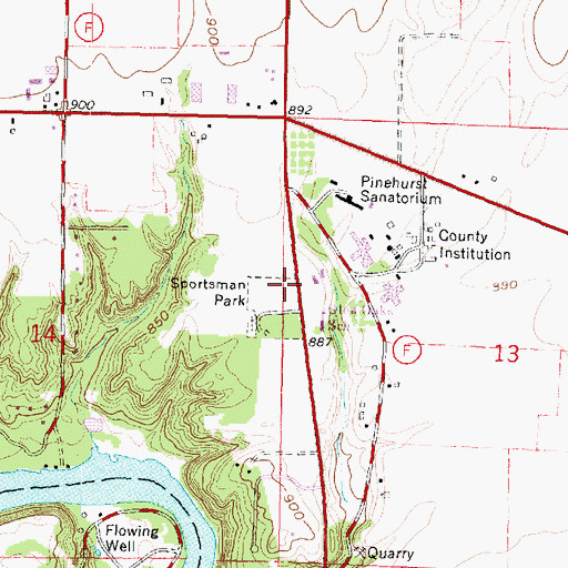 Topographic Map of Sportsman Park, WI