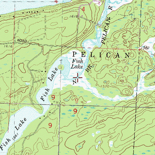 Topographic Map of Spring Creek, WI