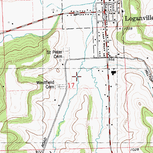 Topographic Map of Spring Valley, WI