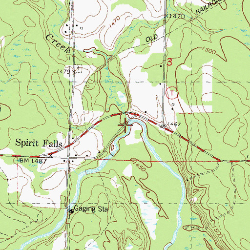 Topographic Map of Squaw Creek, WI