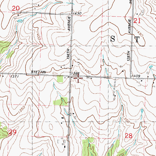 Topographic Map of Stettin (historical), WI