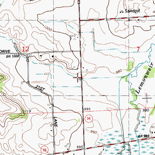Topographic Map of Stevens Valley, WI