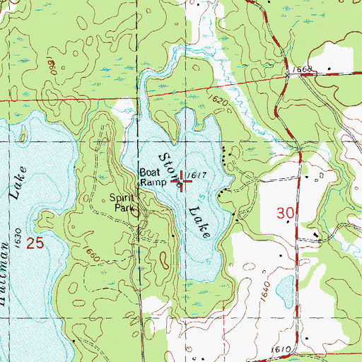 Topographic Map of Stone Lake, WI