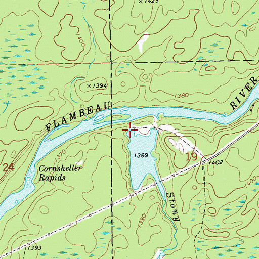Topographic Map of Stony Brook, WI