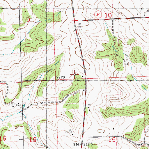 Topographic Map of Strawberry School, WI