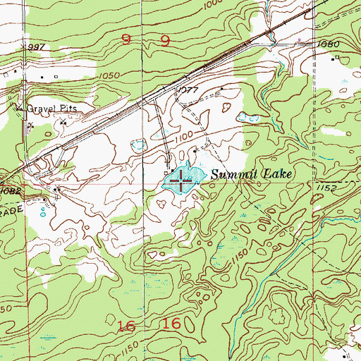 Topographic Map of Summit Lake, WI