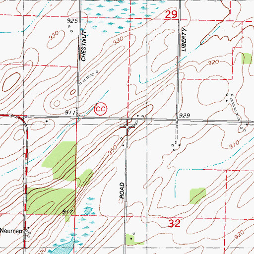 Topographic Map of Sunlit School (historical), WI