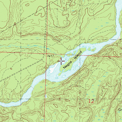 Topographic Map of Trout Creek, WI