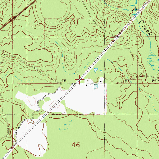 Topographic Map of Leroy Church, AL