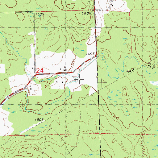 Topographic Map of Twin Creek, WI