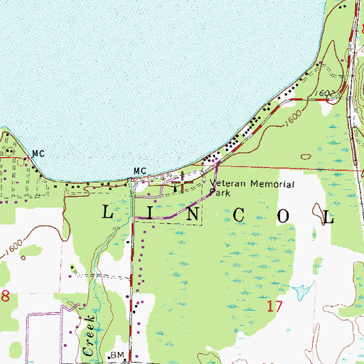 Topographic Map of Veteran Memorial Park, WI