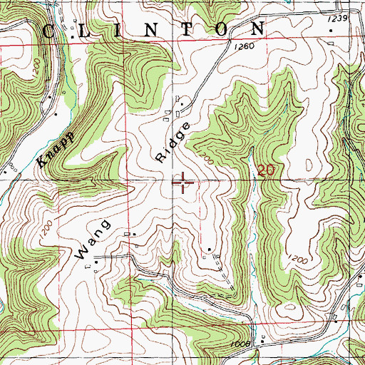 Topographic Map of Wang Ridge, WI