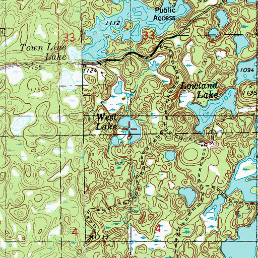 Topographic Map of West Lake, WI