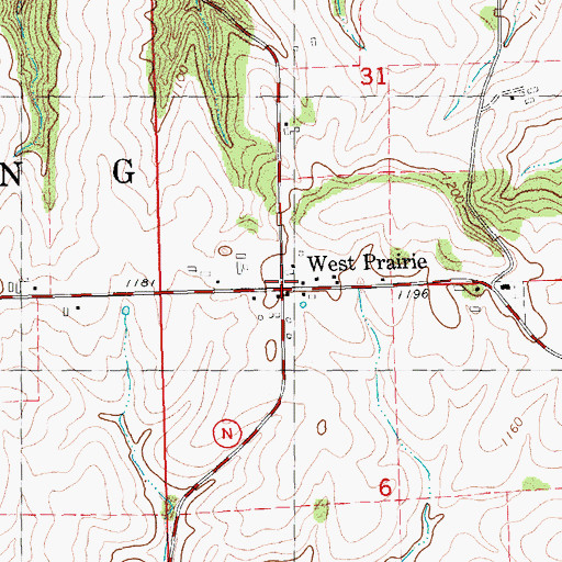 Topographic Map of West Prairie, WI