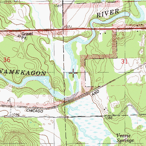 Topographic Map of Whalen Creek, WI