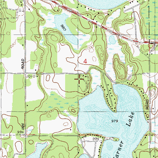 Topographic Map of White Pine School, WI