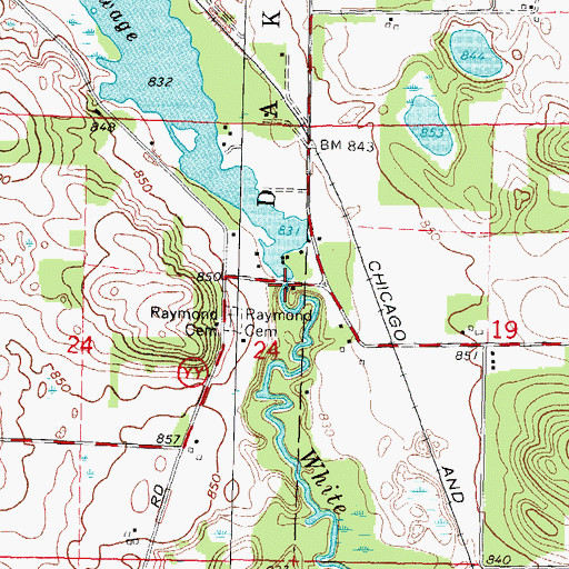 Topographic Map of White River Flowage, WI