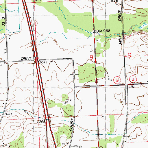 Topographic Map of White School, WI
