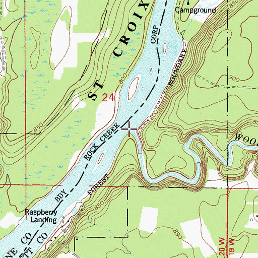 Topographic Map of Wood River, WI