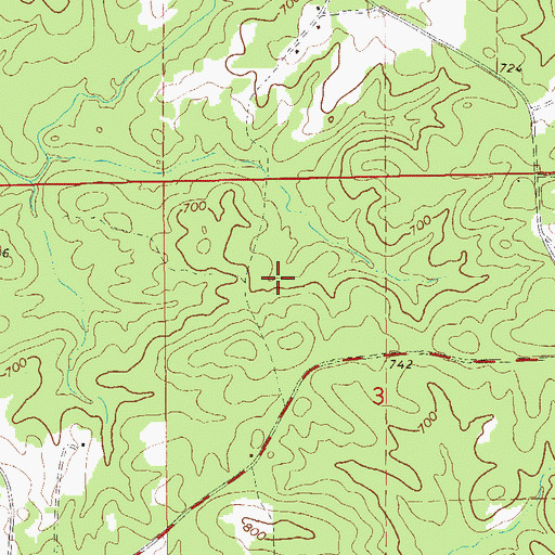 Topographic Map of Saunders Prospect, AL