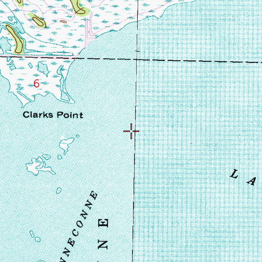 Topographic Map of Poygan Lake, WI