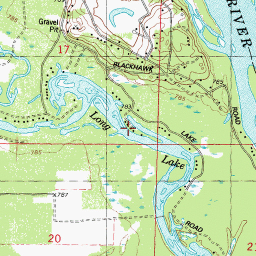 Topographic Map of Long Lake, WI