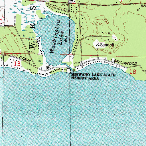 Topographic Map of Loon Creek, WI