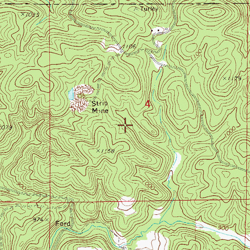 Topographic Map of Friendship Number Two Mine, AL