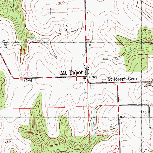 Topographic Map of Mount Tabor, WI