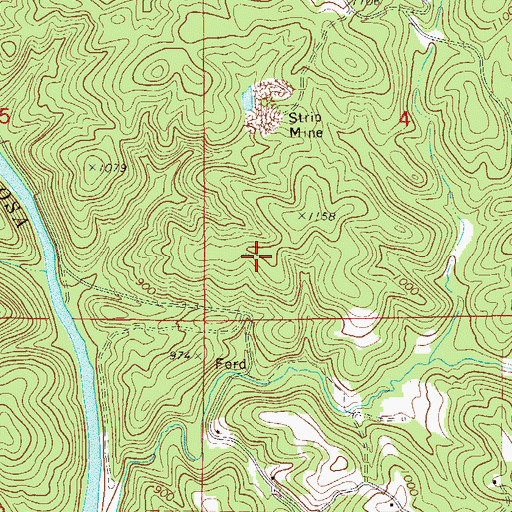 Topographic Map of Consolidated Number Ten Mine, AL