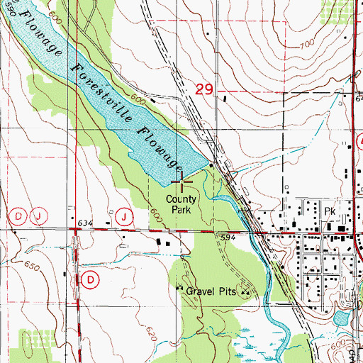 Topographic Map of Door County Park, WI