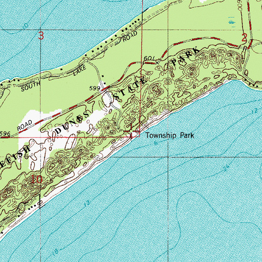 Topographic Map of Sevastopol Township Park, WI
