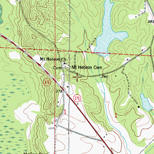 Topographic Map of McConnell School (historical), AL