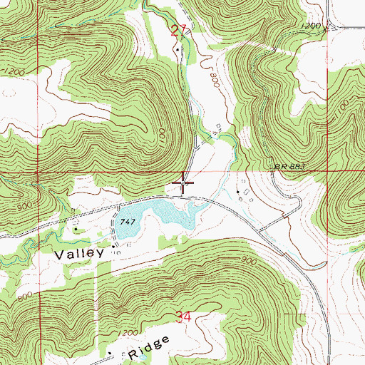 Topographic Map of Rose Valley School (historical), WI