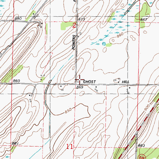 Topographic Map of Franklin School (historical), WI