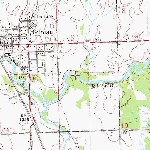 Topographic Map of Babit Creek, WI