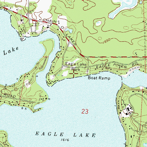 Topographic Map of Eagle Lake Park, WI