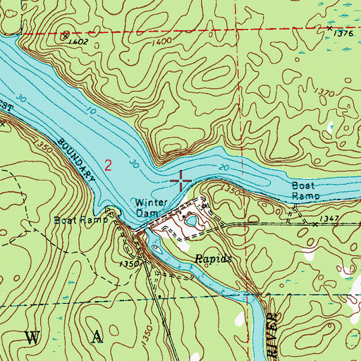 Topographic Map of East Fork Chippewa River, WI