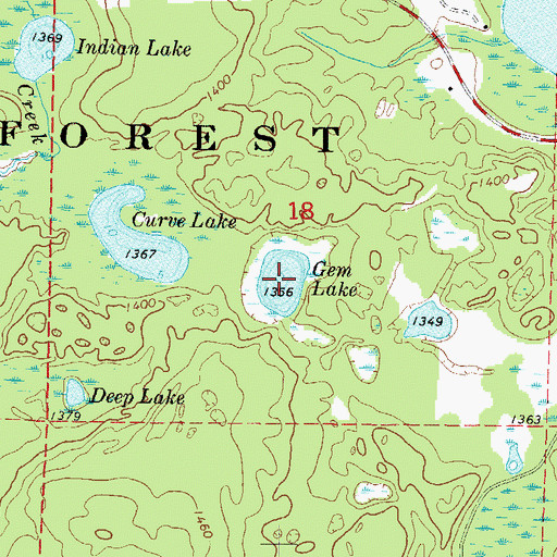 Topographic Map of Gem Lake, WI
