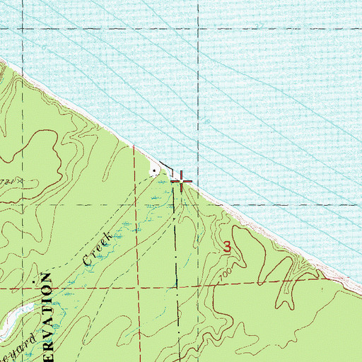 Topographic Map of Graveyard Creek, WI