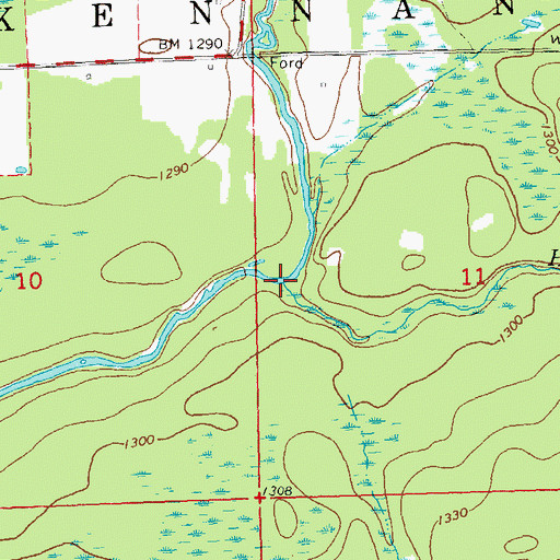 Topographic Map of Hobbles Creek, WI