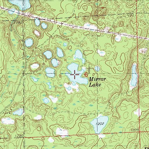 Topographic Map of Mirror Lake, WI