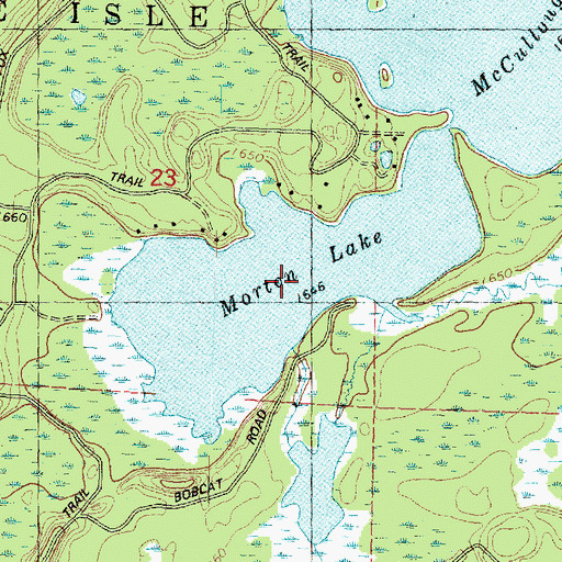 Topographic Map of Morton Lake, WI